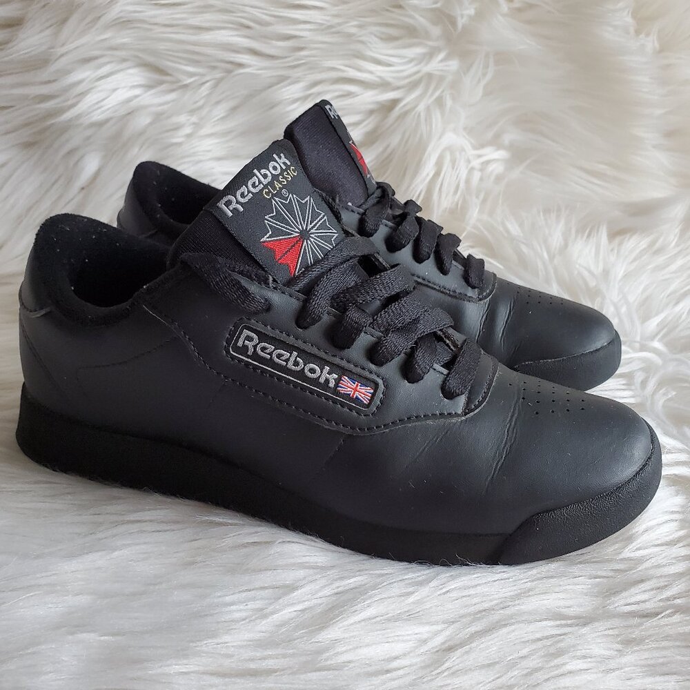 Reebok Princess Women's Black Classic Athletic Running Walking Shoes SZ 6